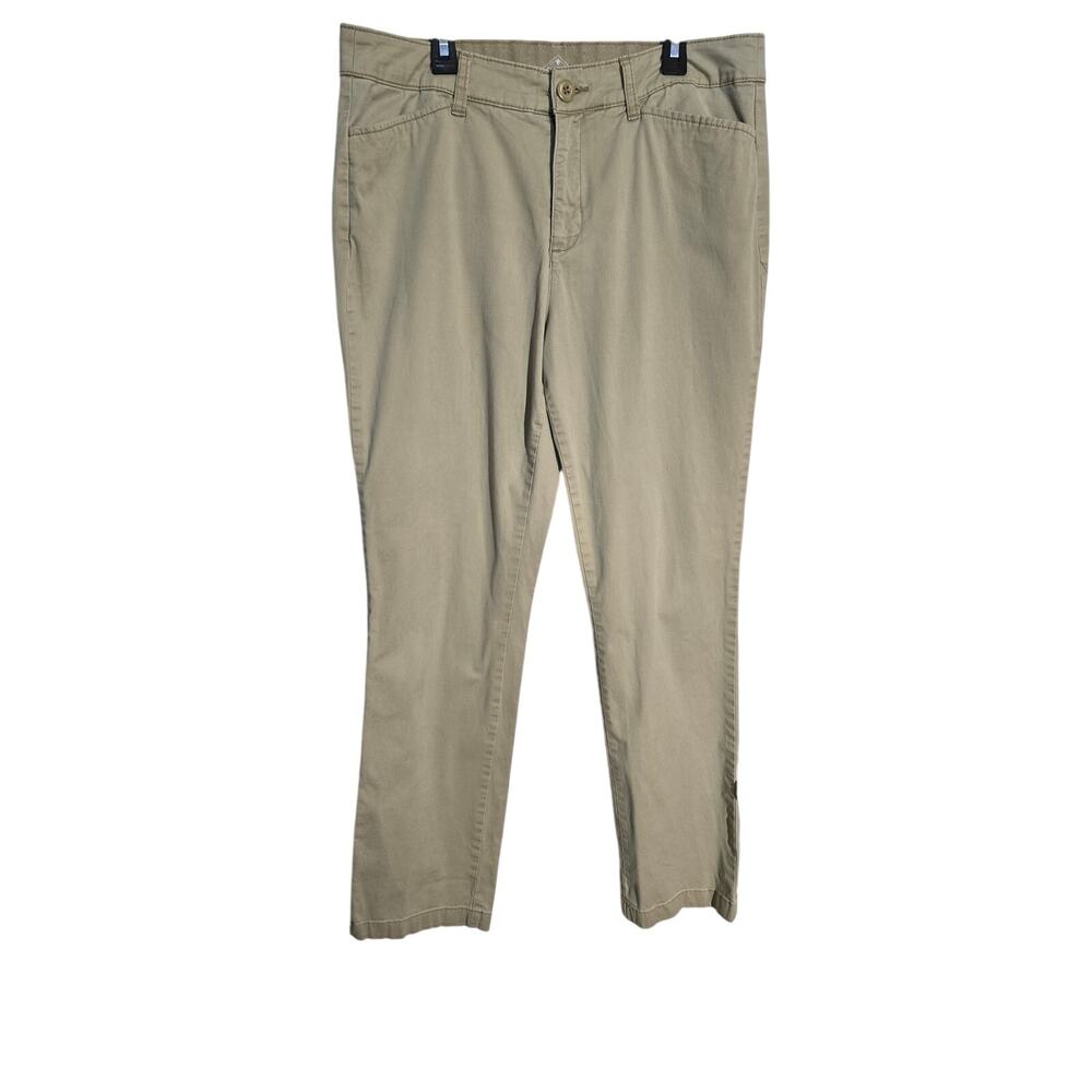 St Johns Bay Straight Leg Khaki Pants Womens Size 12